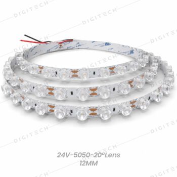 24V-5050-20°Lens-12MM Wallwasher Single Color LED STrip