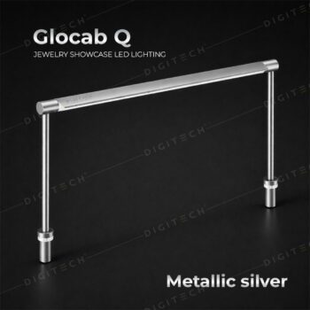 Glocab Q Metallic Silver Jewellery Showcase Lighting